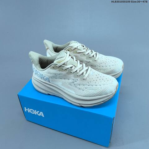 HOKA ONE ONE Clifton 9 Neon Yellow Light Blue White Orange EU 36-47 Running Shoe Running Sneakers - Unisex (BS-69409)