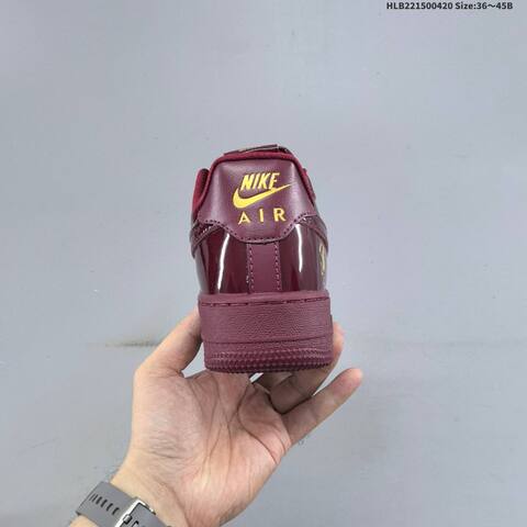Nike Air Force 1 07 LV8 IO9970-638 Burgundy Gold EU 36-45 Sneaker - Unisex (BS-60624)