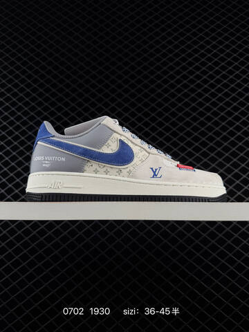 Nike Air Force 1 07 Low Off White Dark Navy Black Grey EU 36-45 Sneaker - Unisex (BS-70477)