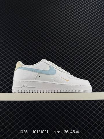 Nike Air Force 1 Low White With Light Blue Accents 36-45 Casual - Unisex (BS-74588)