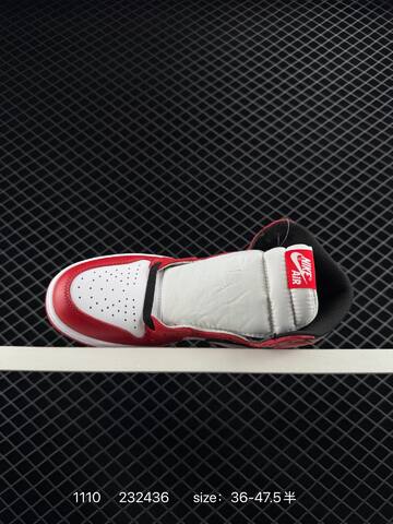 Jordan Air Jordan 1 Retro High 555088-101 White Red Black EU 36-47 5 Basketball Shoe - Unisex BS-80315