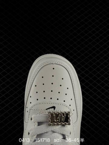 Nike Air Force 1 07 Low White With Patent Black Swoosh Black Heel Tab And Black Lining EU 36-45 Half Sizes Available Lifestyle - Unisex BS-72136