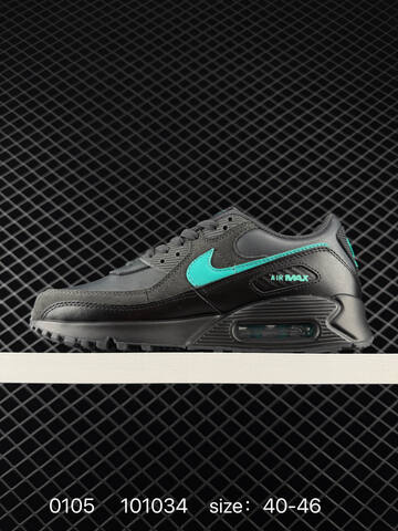 Nike Air Max 90 Black Grey With Turquoise EU 40-46 Lifestyle - Men's (BS-73315)