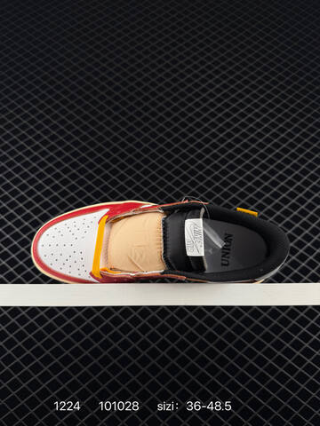 Jordan Air Jordan 1 Low Red White Black Cream Yellow EU 36-48 5 Sneaker - Unisex (BS-79997)