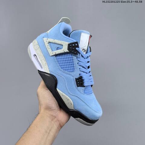Jordan Air Jordan 4 Retro Light Blue Black White 35 5 48 5B Basketball - Unisex (BS-67273)