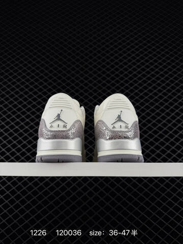 Jordan Air Jordan 3 Retro SE Sail Metallic Silver Grey EU 36-47 Basketball Shoe - Unisex BS-79986