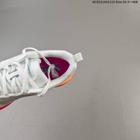 Nike Vomero Plus ReactX Air Zoom White Black Orange Purple EU 35 5-46 Running Shoe - Unisex BS-63676