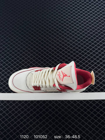 Jordan Air Jordan 4 Retro Sail White Red EU 36-48 5 Basketball Shoe - Unisex (BS-80224)
