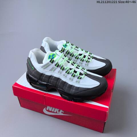 Nike Air Max 95 White Black Neon Green Grey EU 40-46 Running Shoe - Men s BS-62507