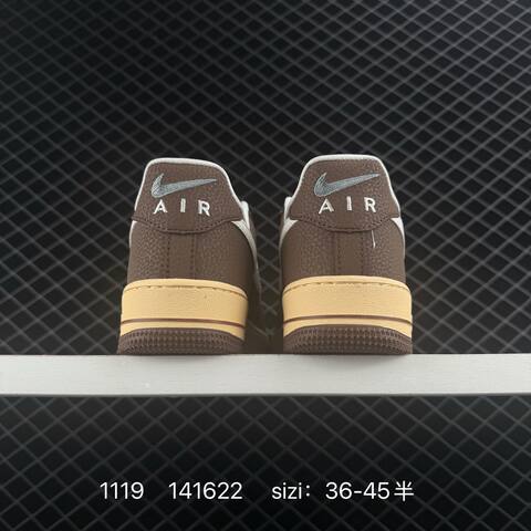 Nike Air Force 1 07 Brown And Cream White 36-45 Lifestyle - Unisex (BS-74131)