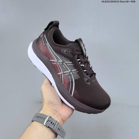 ASICS Gel Kayano 33 White Black Dark Brown Red EU 36 45 Running Shoe EU 36-45 Running Sneakers - Unisex (BS-68808)