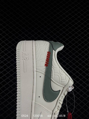 Nike Air Force 1 07 Low Off White Dark Green Red Gold EU 36-45 Lifestyle - Unisex (BS-71251)