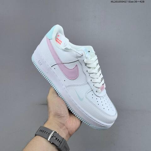 Nike Air Force 1 07 Low White Pink Light Blue EU 36-42 Sneaker - Unisex BS-60687