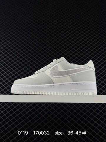 Nike Air Force 1 White Light Gray EU 36-45 5 Lifestyle - Unisex (BS-73076)