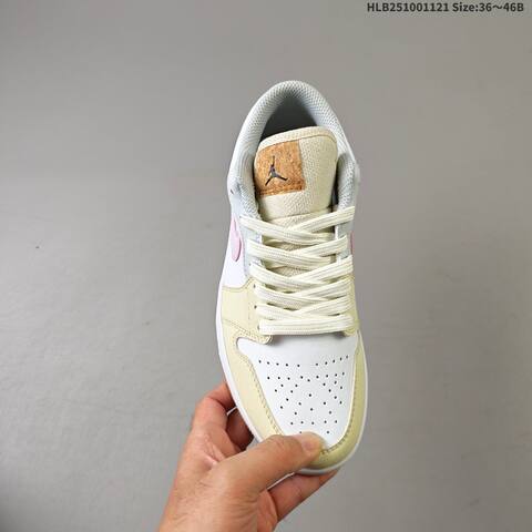 Jordan Air Jordan 1 Low White Cream Pink Gum EU 36-46 Casual - Unisex (BS-63301)
