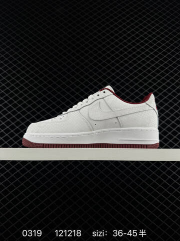 Nike Air Force 1 Low Burgundy Red And White EU 36-45 Lifestyle - Unisex (BS-72575)