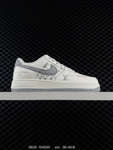 Nike Air Force 1 07 LV8 Off White Black Silver EU 36-45 Sneaker - Unisex (BS-70525)