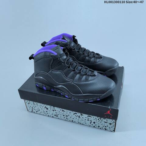 Jordan Air Jordan 10 Retro OG Sacramento Kings Black Purple EU 40-47 Basketball - Men's (BS-67023)