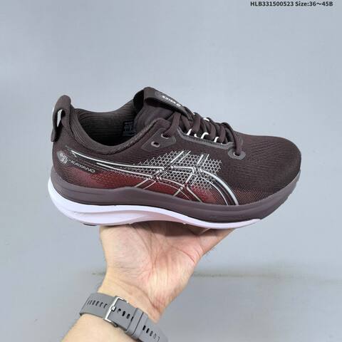 ASICS Gel Kayano 33 White Black Dark Brown Red EU 36 45 Running Shoe EU 36-45 Running Sneakers - Unisex (BS-68808)