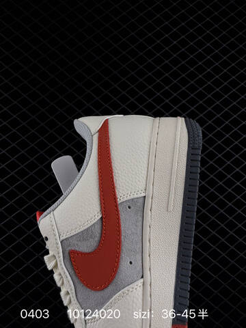 Nike Air Force 1 Off White Grey Red Dark Grey EU 36-45 Sneaker - Unisex BS-79555