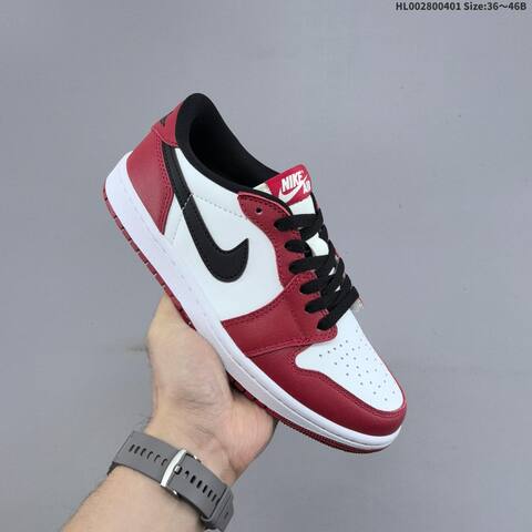 Air Jordan 1 Low OG Black Muslin Varsity Red Replica AIR JORDAN 1 Aj1 Lifestyle BS-66369
