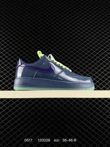 Nike Air Force 1 07 LV8 Navy Blue Purple Lime Green EU 36-46 Lifestyle - Unisex (BS-71396)