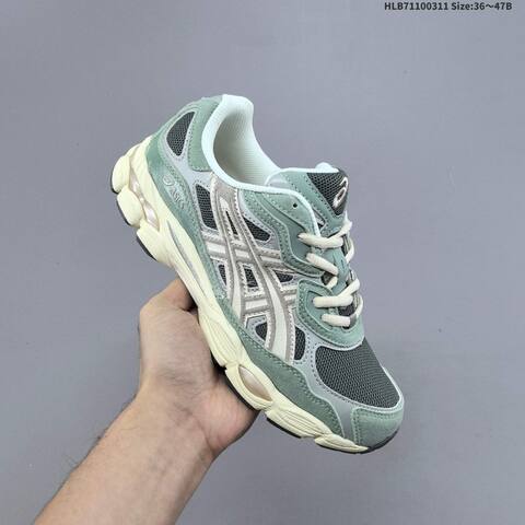 ASICS GEL-NYC Grey Green Cream EU 36-47 Running Shoe Running Sneakers - Unisex (BS-69000)