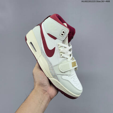 Jordan Air Jordan Legacy 312 White Burgundy Cream Gold 36 46B Lifestyle - Women's (BS-67276)