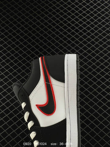 Jordan Air Jordan 1 Low White Black Red EU 36-46 Sneaker - Unisex BS-80664