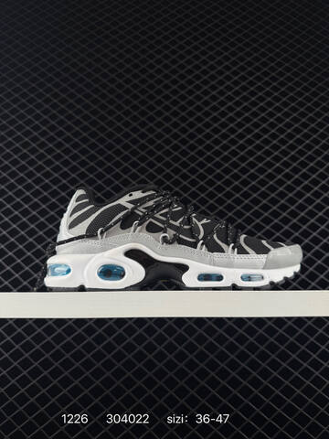 Nike Air Max Plus Black White Grey With Blue Accents EU 36-47 Lifestyle - Unisex (BS-73482)