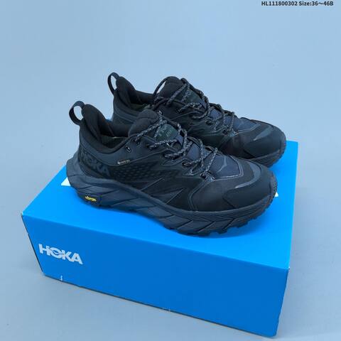HOKA Wtaps x Anacapa Low GTX Black White Light Grey Red EU 36-46 Trail Shoe Trail Running Sneakers - Unisex (BS-69390)