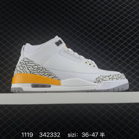 Jordan Air Jordan 3 Retro Black Silver White Gold EU 36-47 Basketball Shoe - Unisex (BS-80242)