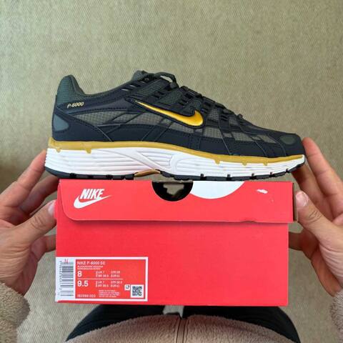 Nike P-6000 SE IB2986-003 Black Gold White EU 39 5-41 Running - Unisex (BS-87030)