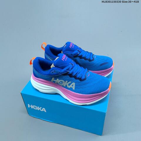 HOKA ONE ONE Bondi 8 Red Navy Yellow White Cyan EU 36-45 Running Shoe Running Sneakers - Unisex (BS-69367)