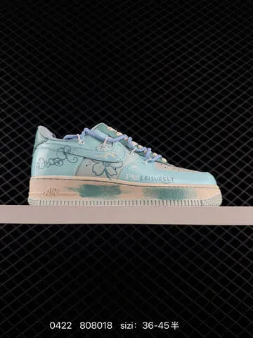Nike Air Force 1 07 LV8 Multiple Custom Colorways Including Grey Black Light Blue Floral Pastel Camo Distressed Gothic White Black Red EU 36-45 Half Sizes Available Lifestyle - Unisex BS-71946