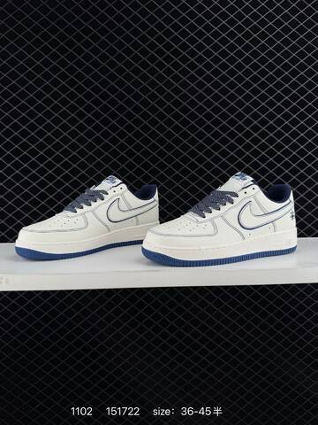 Nike Air Force 1 Low 07 White Navy Blue EU 36-45 Lifestyle - Unisex (BS-74415)