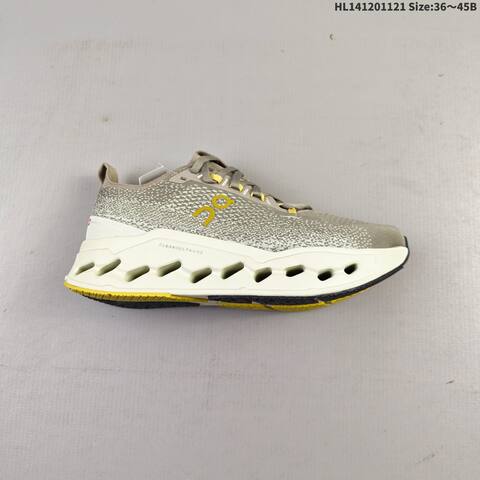 On Cloudsurfer Max Taupe Ivory Yellow Black EU 36-45 Running Shoe Running Sneakers - Unisex (BS-69790)