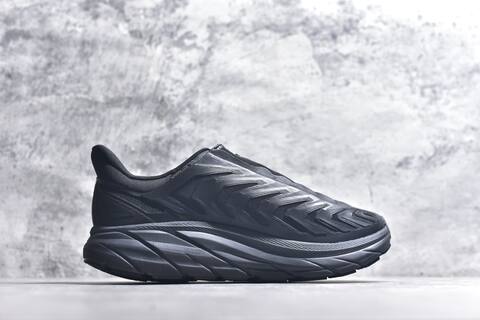 HOKA ONE ONE Project Clifton Black Dark Grey Silver Running Shoe Running Sneakers BS-59541