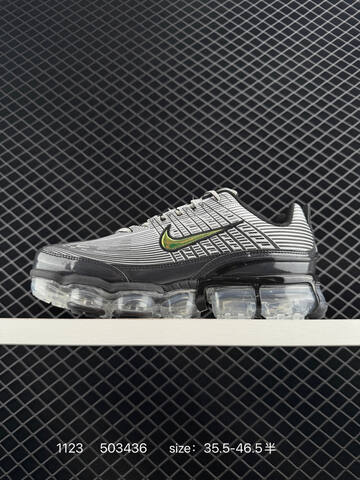 Nike Air VaporMax 360 Silver Black With Iridescent Green-yellow Swoosh 35 5-46 5 Running - Unisex (BS-74039)