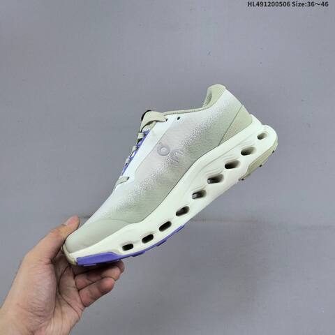 On Cloudsurfer Trail 2 WP Cream Ivory Pale Green Purple EU 36-46 Trail Shoe Trail Running Sneakers - Unisex (BS-69578)