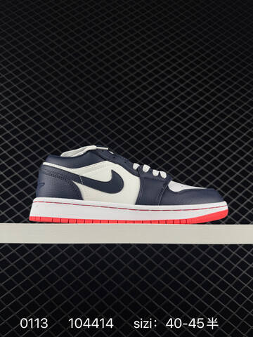 Jordan Air Jordan 1 Low White Navy Grey Red EU 40-45 Sneaker - Men s BS-79836