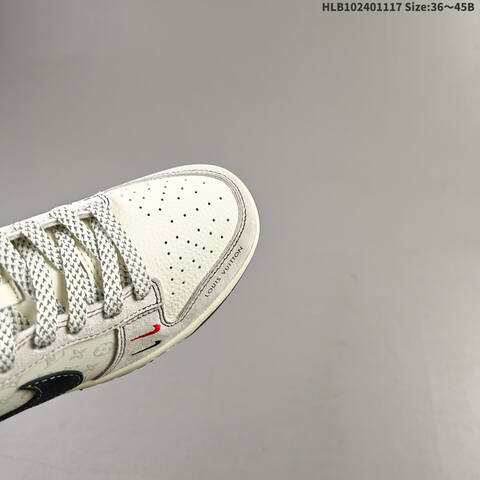 Jordan Air Jordan 1 Low White Grey Black With Green Accents EU 36-45 Casual - Unisex (BS-63572)