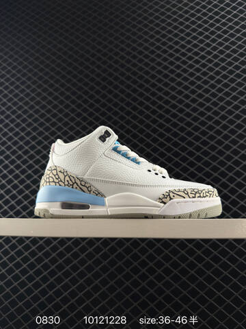 Jordan Air Jordan 3 Retro White Black Cream Red Blue EU 36-46 Basketball Shoe - Unisex BS-80802