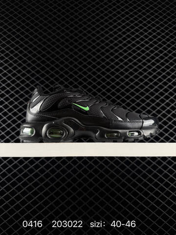 Nike Air Max Plus TN Black With Neon Green Accents EU 40-46 Running - Men's (BS-72058)