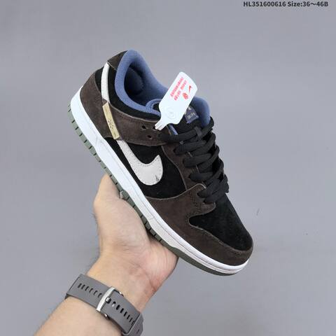 Nike SB Dunk Low Black Brown White Blue Olive EU 36-46 Skate Shoe - Unisex BS-59904