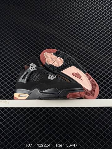 Jordan Air Jordan 4 Retro Black Cream White Rust Pink EU 36-47 Basketball Shoe - Unisex (BS-80328)