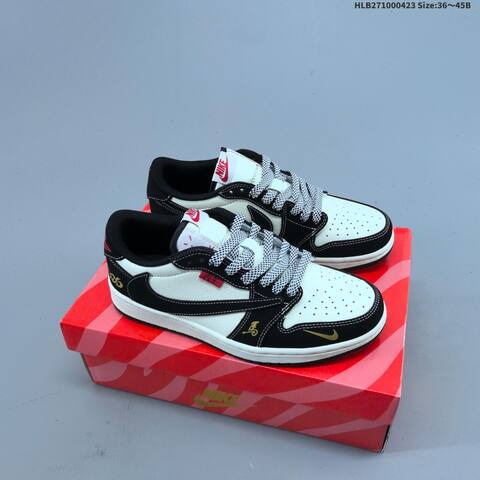Nike Air Jordan 1 Low Black White Red EU 36-45 Lifestyle - Unisex (BS-66085)