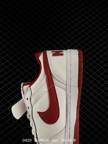 Nike Big Low 355152-106 White Varsity Red EU 36-45 Half Sizes Available Lifestyle - Unisex (BS-71993)