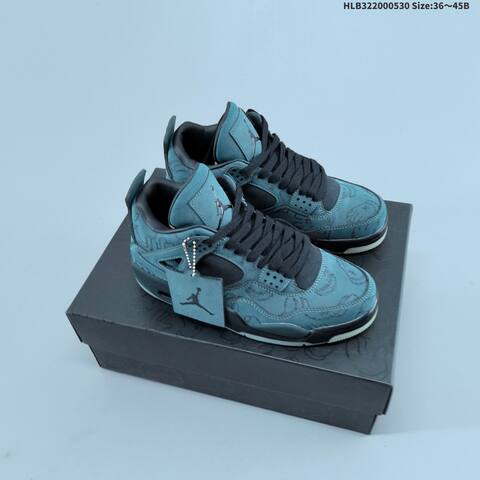 Jordan Air Jordan 4 Black Blue Yellow Pink White EU 36-45 Basketball - Unisex (BS-65848)