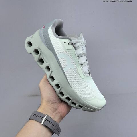 On Cloudmonster Void Mint Light Grey White EU 36-45 Running Shoe Running Sneakers - Unisex BS-69598